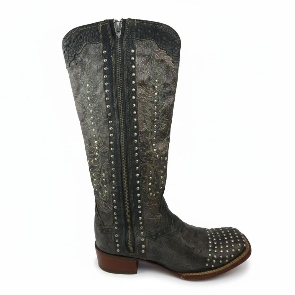 Dan Post Women’s US Size 10 Tempted Square Leather Studded Western Cowgirl Boot